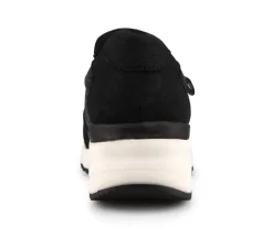 Akemi - Souliers noirs à talons compensés Alberto pour femmes