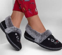 Bobs too cozy - Pantoufles visage de chat Skechers pour femmes
