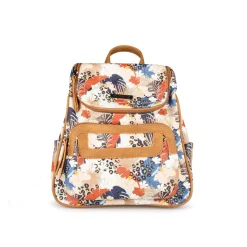 Botanicaly - Sac à dos imprimé feuille Alberto pour femmes