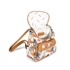 Botanicaly - Sac à dos imprimé feuille Alberto pour femmes