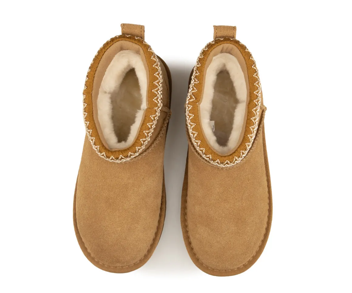 Bottes de neige basses en suède Alberto pour filles - SQUAD