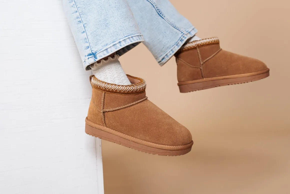 Bottes de neige basses en suède Alberto pour filles - SQUAD