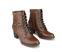 FIDJI -  Bottillons courts à talon carré Alberto pour femmes