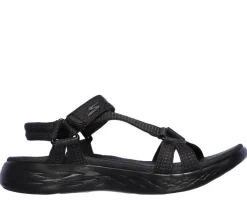 On the go 600 - Sandales sportive noires Skechers pour femmes